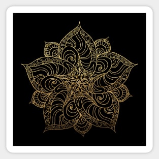 Leaf Mandala Gold Sticker